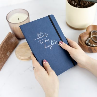 Letters to my Daughter Foil Notebook - Navy notebook, silver foil