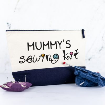 Personalised Craft Bag - Navy, Large