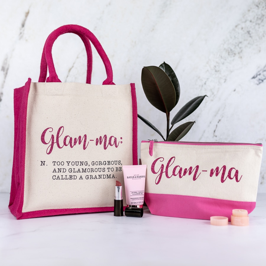 Glam-Ma bag bundle perfect for a Mother's Day gift for a Grandma