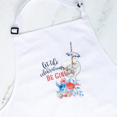 Be gin apron shown flat