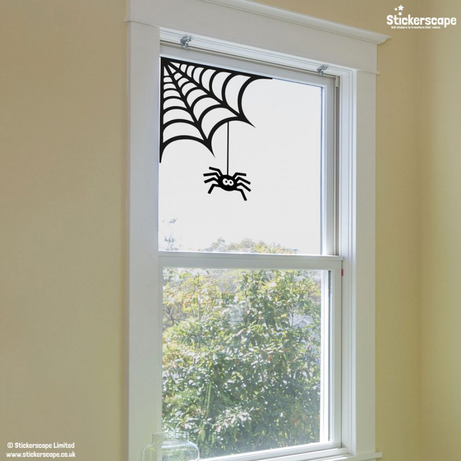 Spider cobweb window sticker | Halloween window stickers (Lifestyle) | Stickerscape | UK