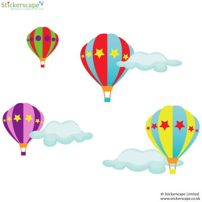 Hot air balloon wall stickers | Transport wall stickers | Stickerscape | UK