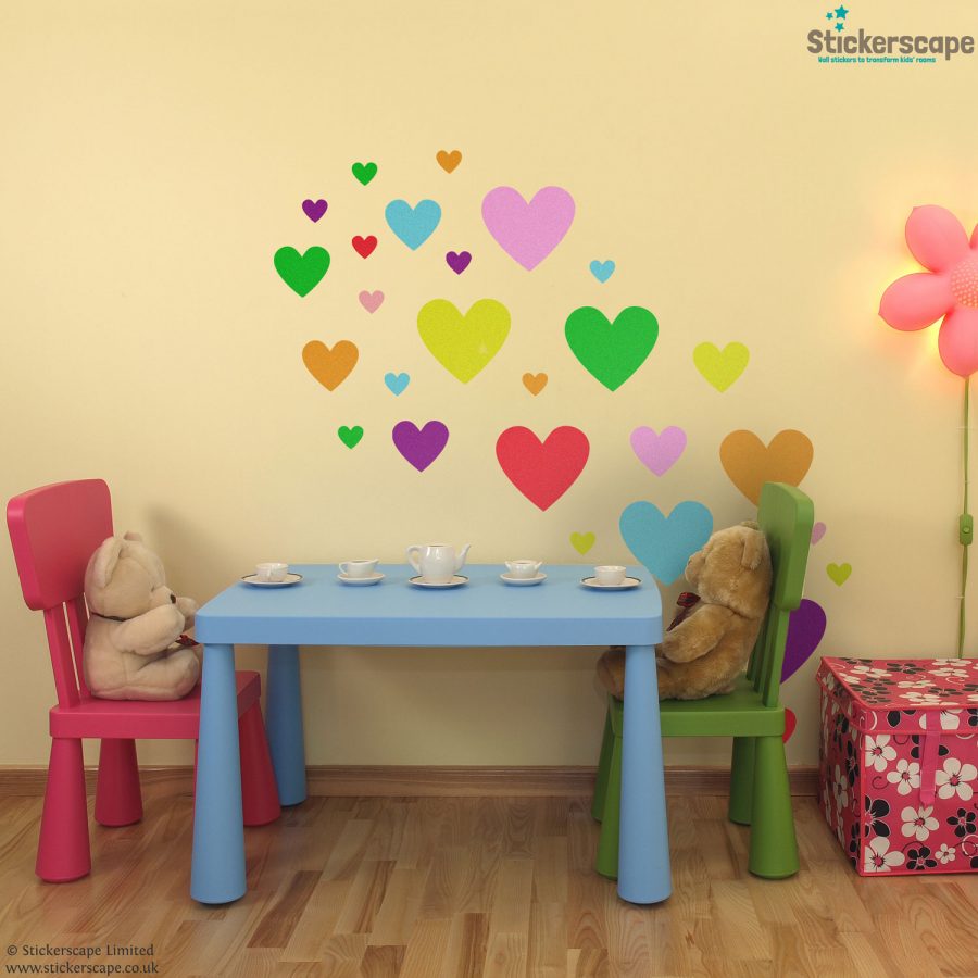Heart wall stickers