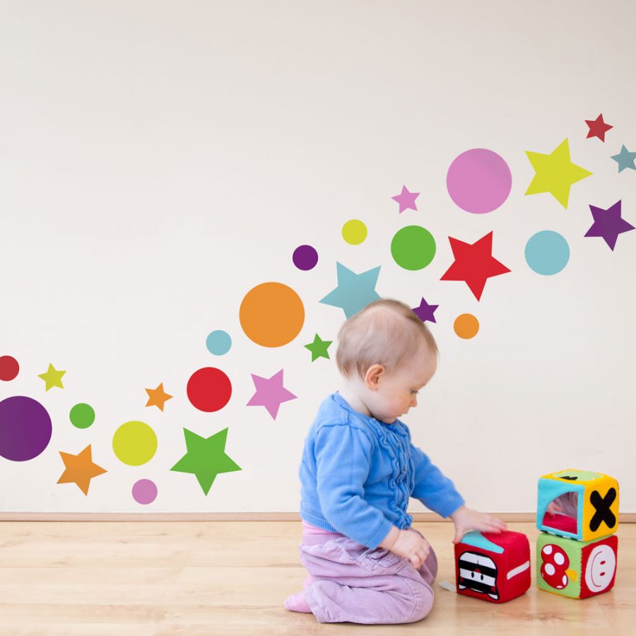 Stars and spot wall stickers