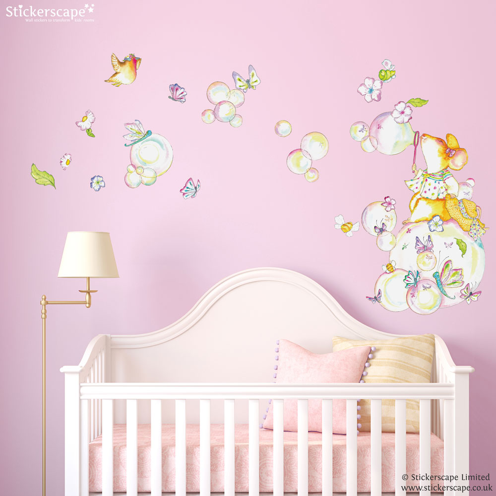 Bubble mouse wall sticker by Emma Vallis