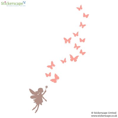 Fairy and butterfly wall stickers | Fairy Princess wall stickers | Stickerscape | UK