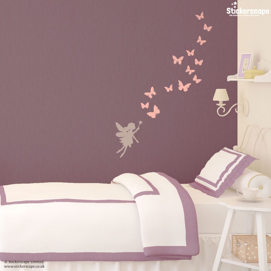 Fairy and butterflies wall sticker set | Fairy wall stickers | Stickerscape | UK