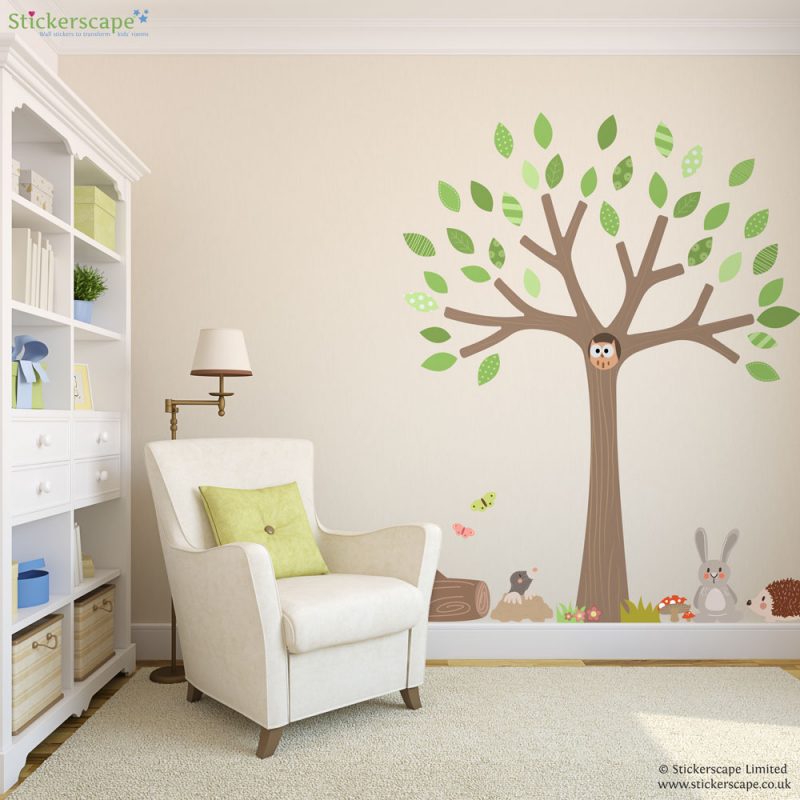 Spring woodland tree wall sticker