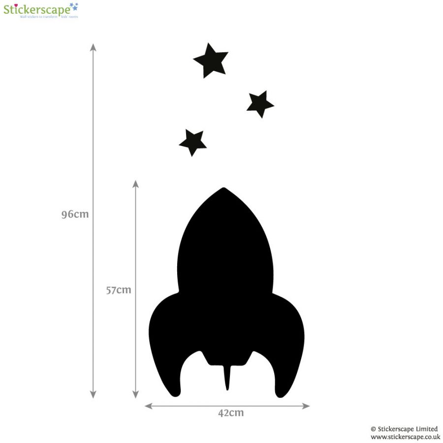 Rocket chalkboard wall sticker | Chalkboard wall stickers | Stickerscape | UK