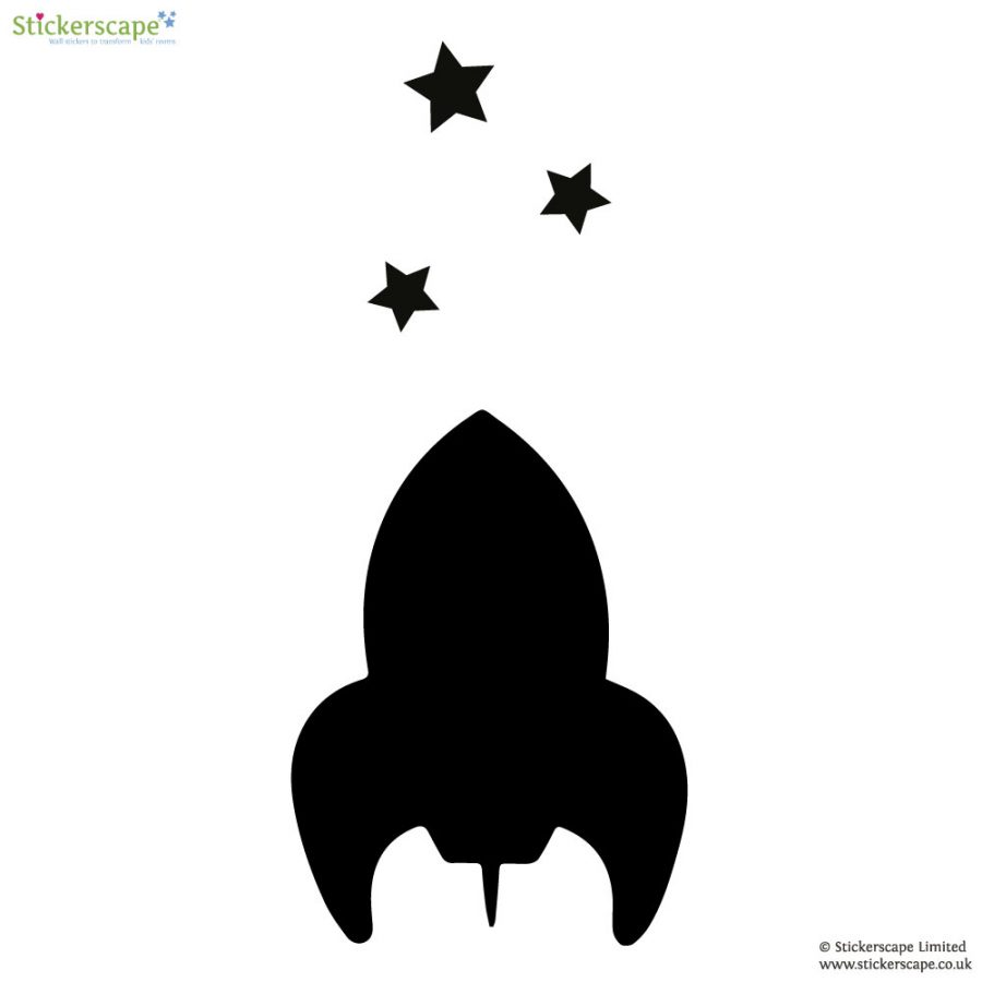 Rocket chalkboard wall sticker | Chalkboard wall stickers | Stickerscape | UK