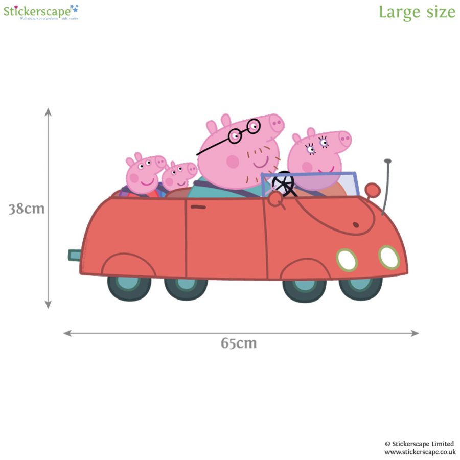 Peppa and Friends car wall sticker Stickerscape