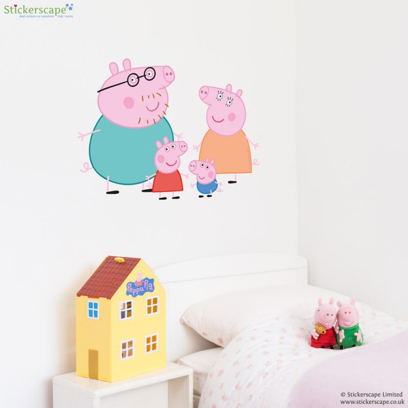 Peppa Pig and Family wall stickers | Peppa Pig | Stickerscape | UK