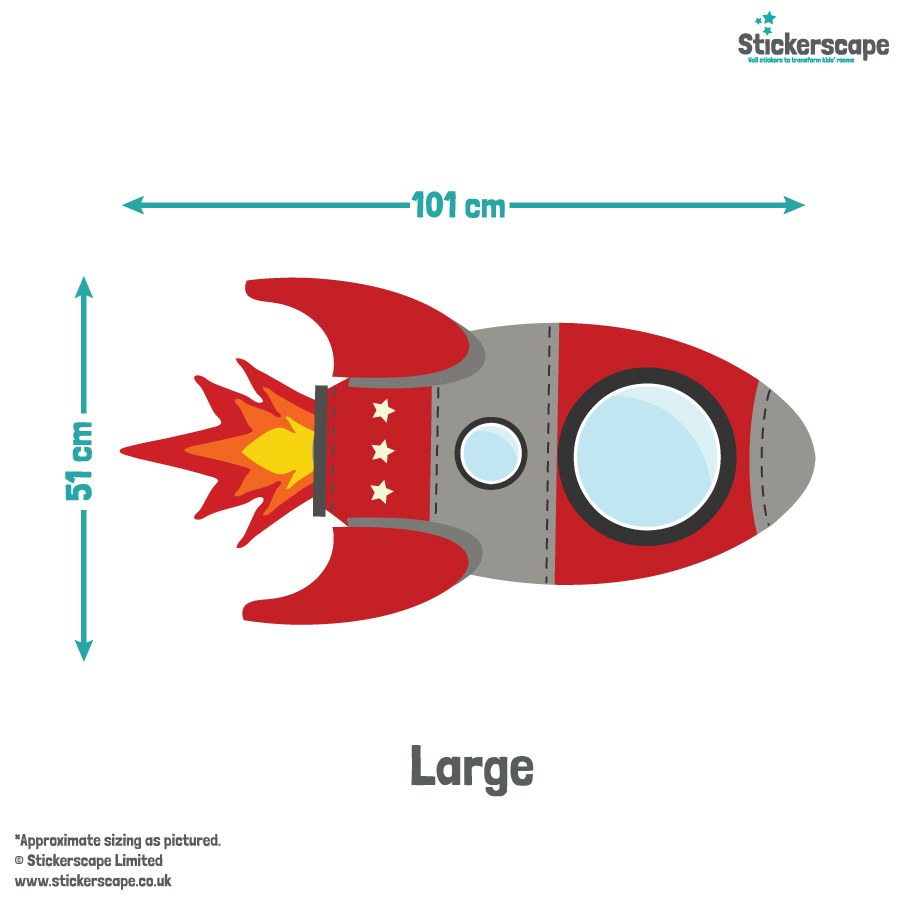 Red Flying Rocket large size guide