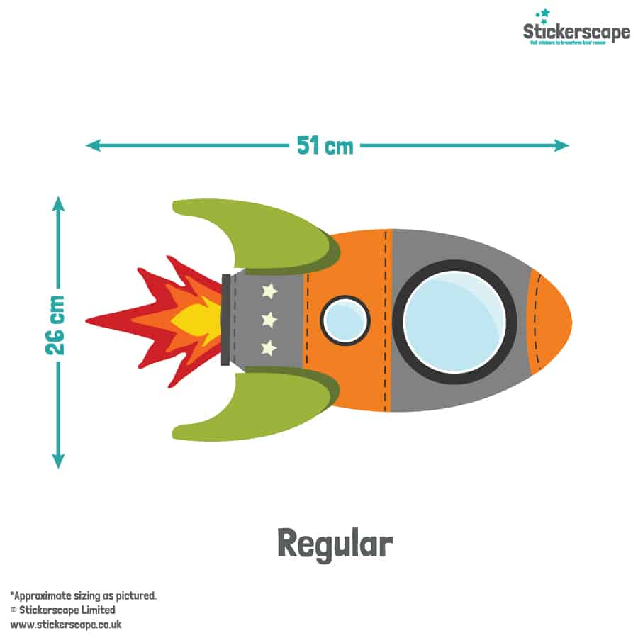 Orange Flying Rocket regular size guide