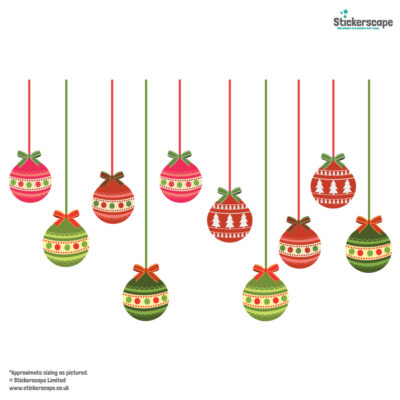 Christmas Bauble Window Stickers
