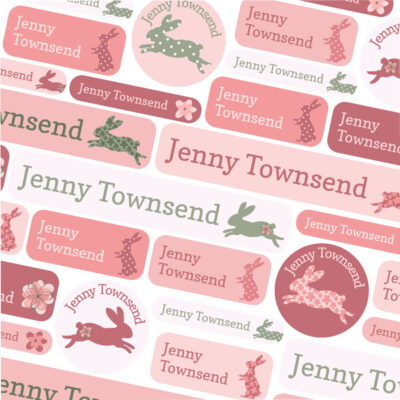Bunny Stick On Name Labels