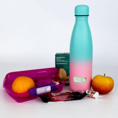 Flowers Name Labels on water bottle and lunch box