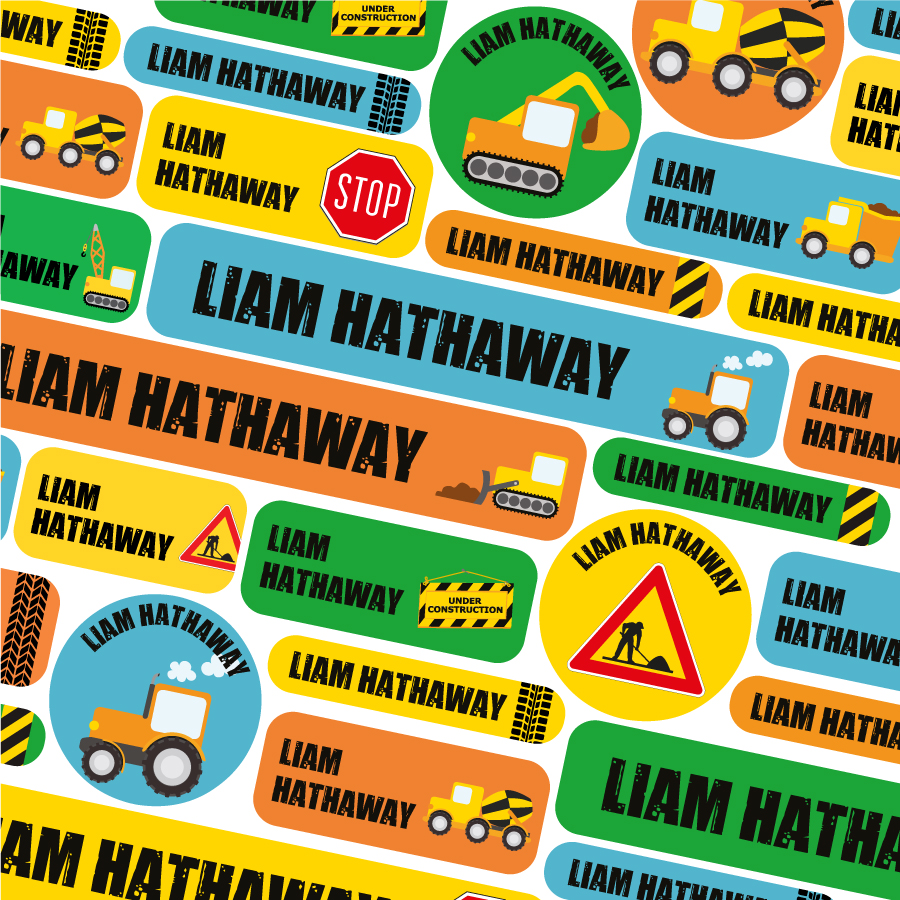 Construction name labels | School name labels | Stickerscape