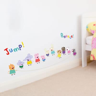 Peppa and Friends with Skipping Rope Wall Sticker