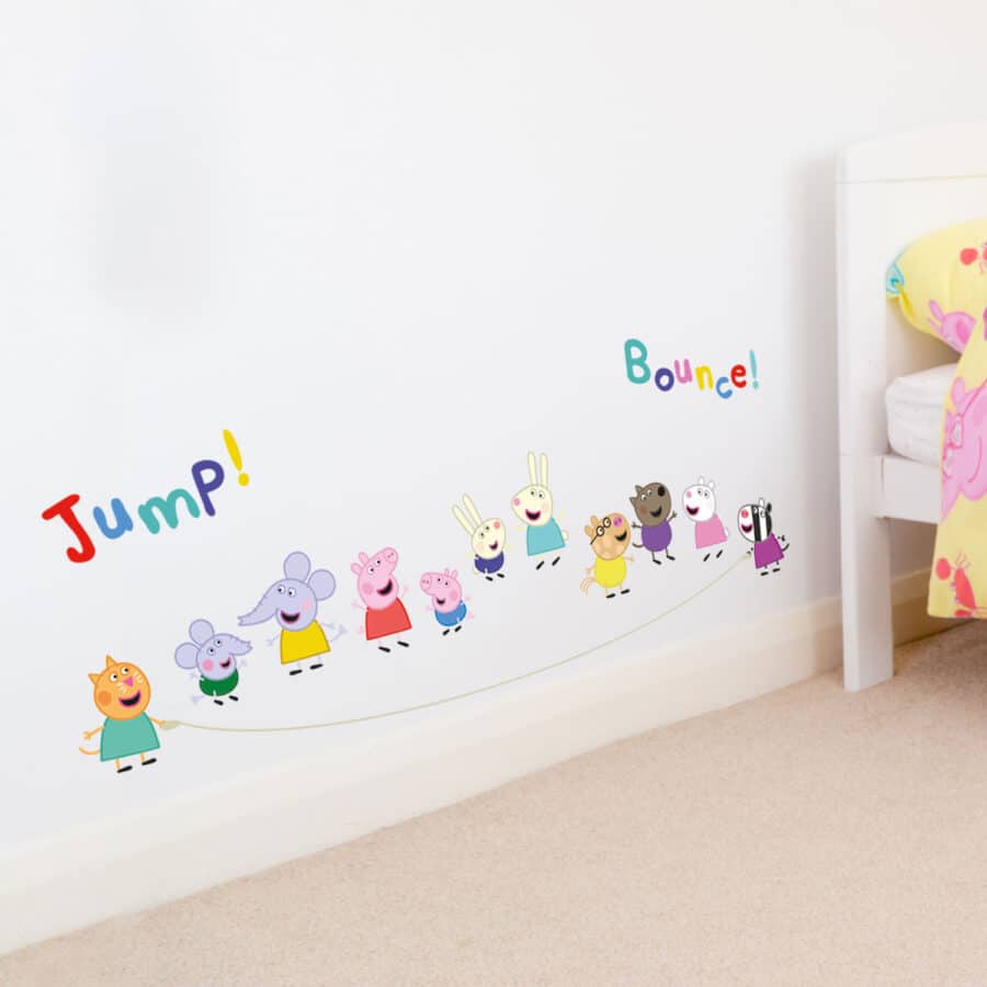 Peppa and Friends with Skipping Rope Wall Sticker