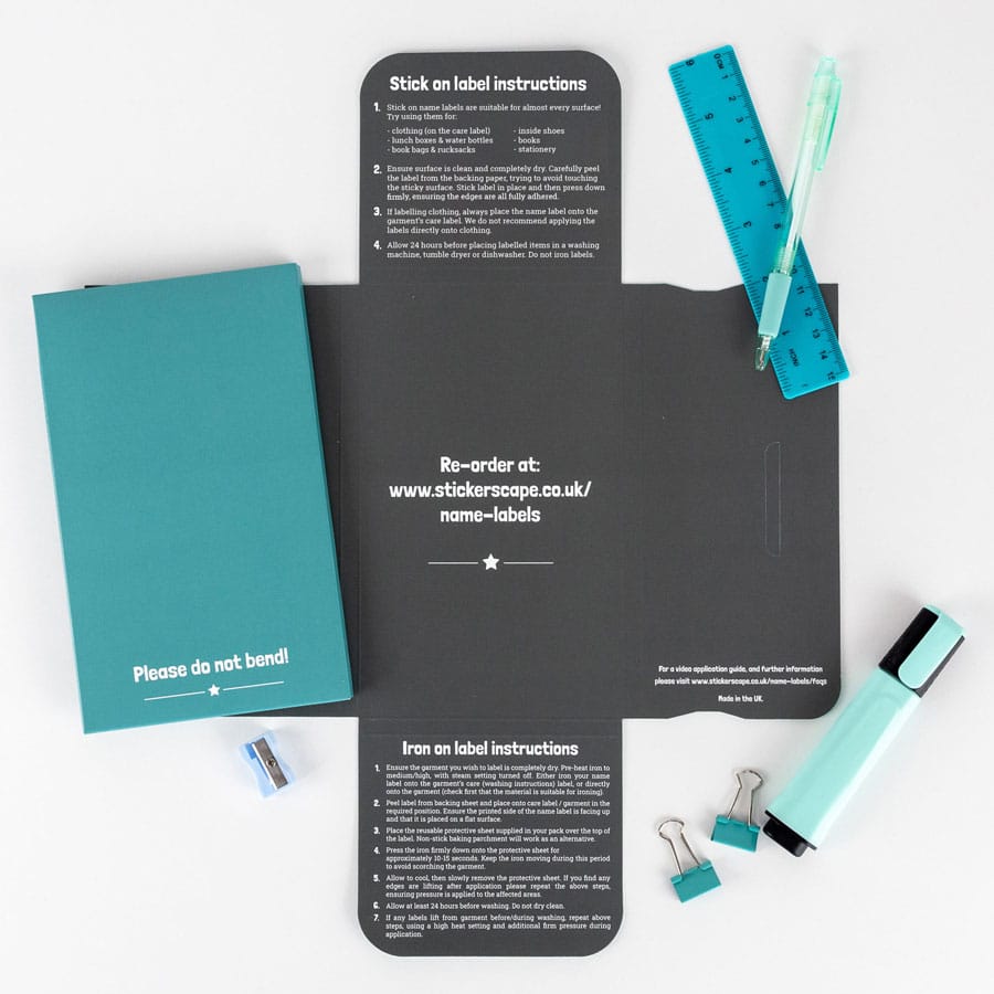 name label packaging envelope on a white background for Stickerscape