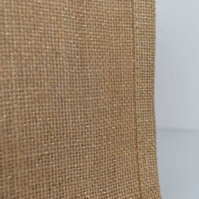 Close up of shimmer jute bag