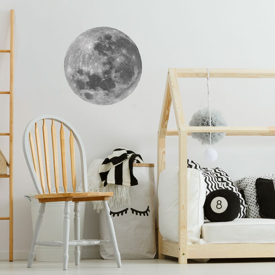 Full Moon Wall Sticker on a white wall