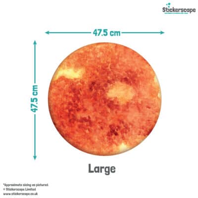 Solar System Wall Stickers large size guide