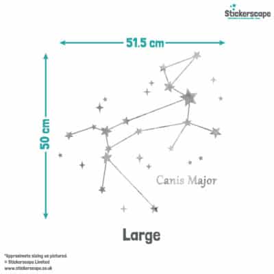 Star Constellation Wall Stickers large size guide
