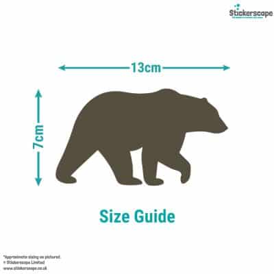 bear forest wall stickers woodland themed wall stickers showing sizing of the bears