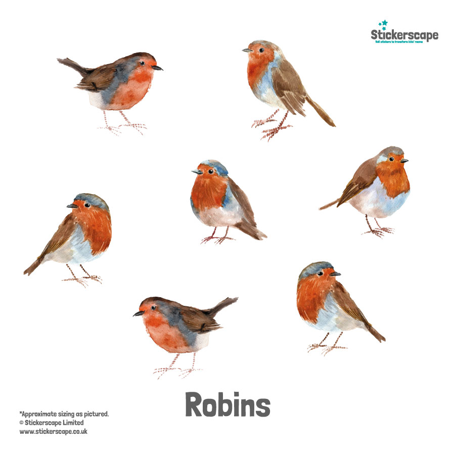 Christmas Robin Window Stickers | Christmas Window Stickers Robins Pack