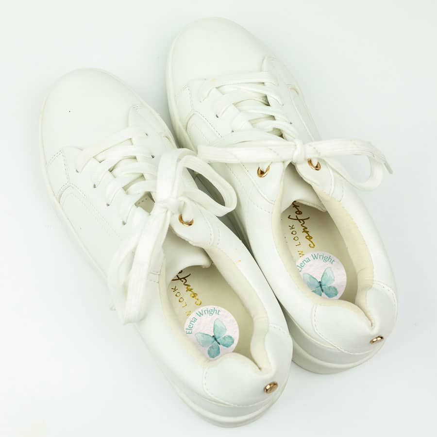 Butterfly Name Labels on shoes