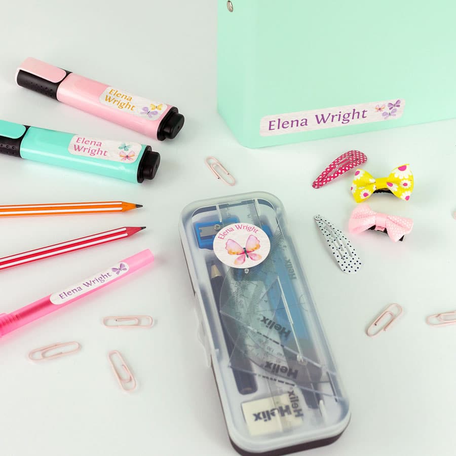 Butterfly Name Labels on stationary