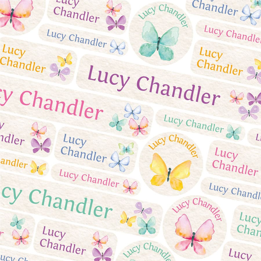 Butterfly Name Labels
