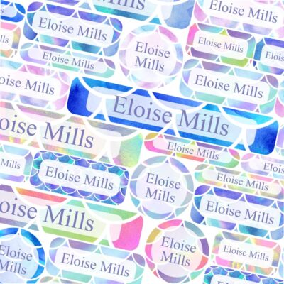 Mermaid scales school name labels