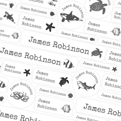 Sea Creatures school name labels