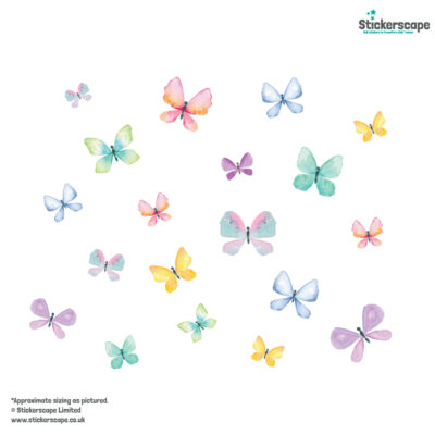 Butterfly Window Stickers on a white background