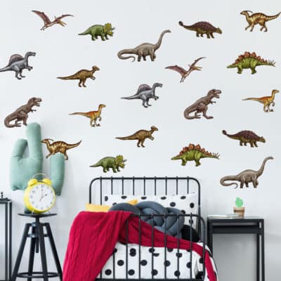 Dinosaur stickaround wall sticker pack (Multicolour) perfect for decorating a childs room with a dinosaur theme