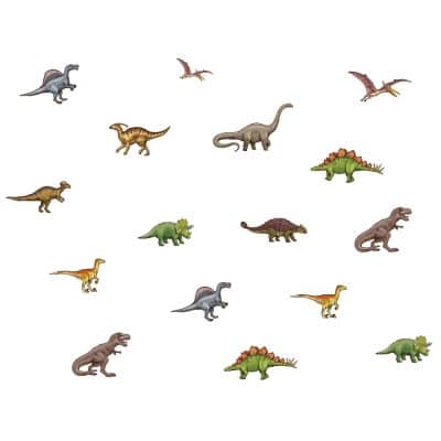 dinosaur adventure wall stickers multicolour option on a white background