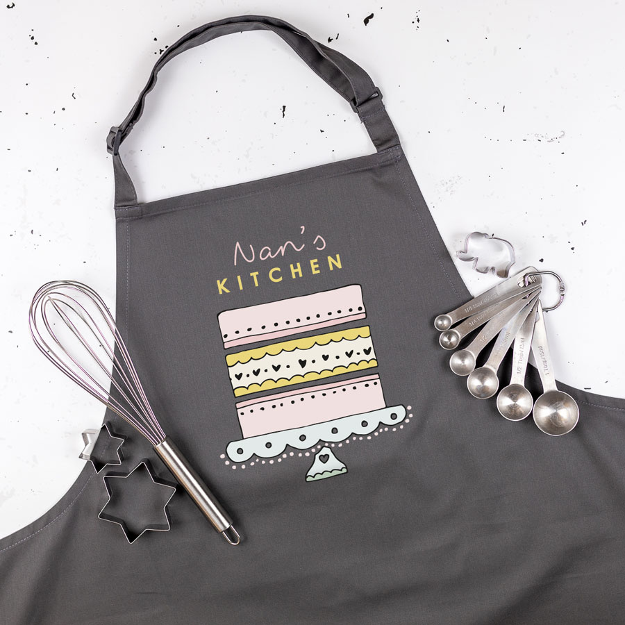 Grandma's Kitchen apron (Grey) perfect gift for a grandmother or mother who loves to bake