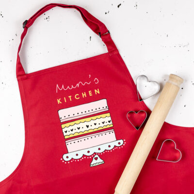 Grandma's Kitchen apron (Red) perfect gift for a grandmother or mother who loves to bake