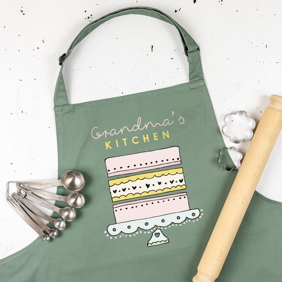 Grandma's Kitchen apron (Sage) | Aprons | Stickerscape | UK