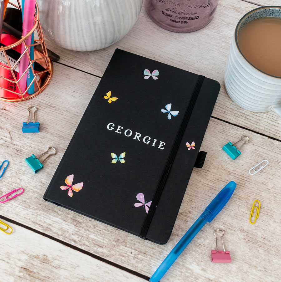 Personalised Butterflies Notebook | Personalised Gifts | Stickerscape