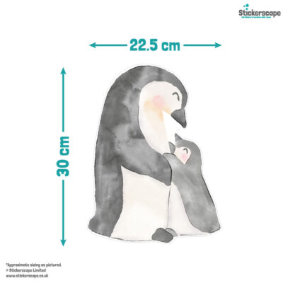 Penguin Window Sticker | Christmas Window Stickers dimensions