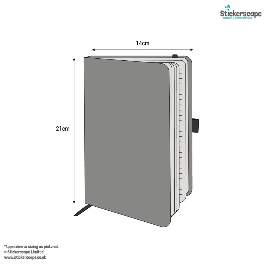 Stickerscape's Notebook Dimensions