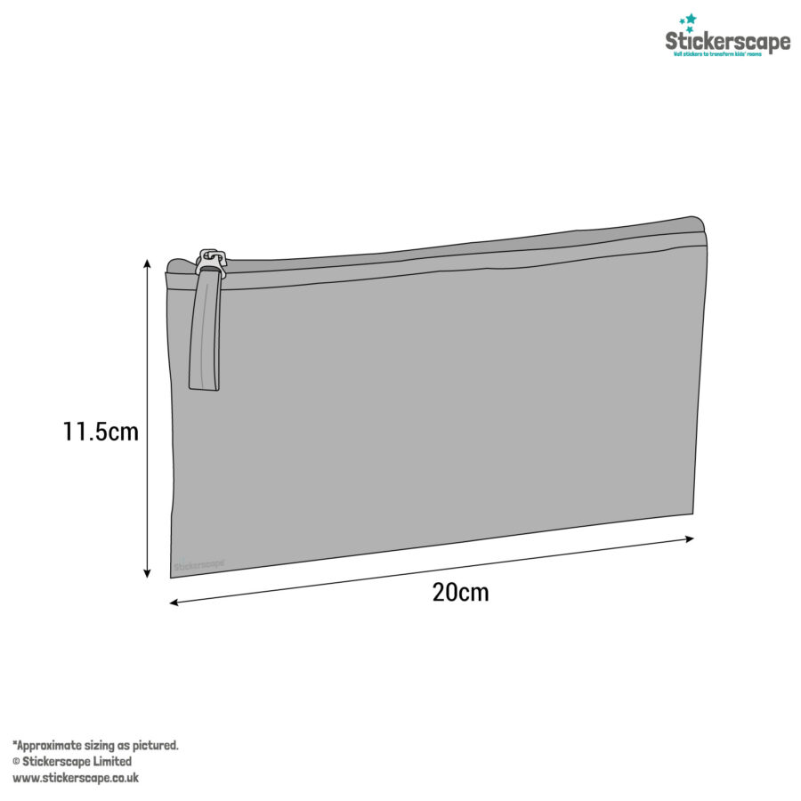 Stickerscape's Pencil Case Dimensions