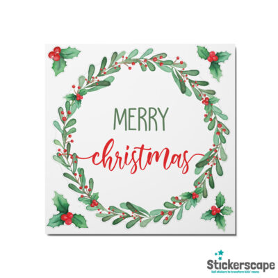 Wreath Window Sticker | Christmas Window Sticker