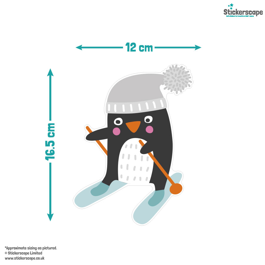 Penguin Window Sticker | Christmas Window Stickers dimensions