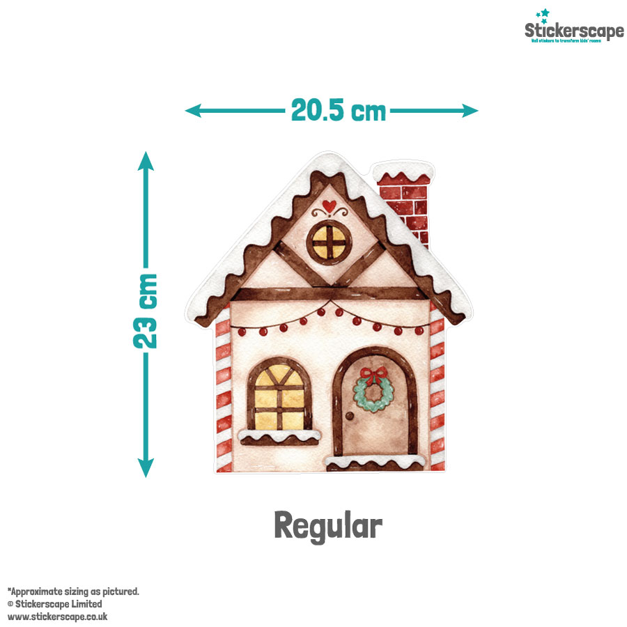 Santa's Home Window Stickers | Christmas Window Stickers dimensions