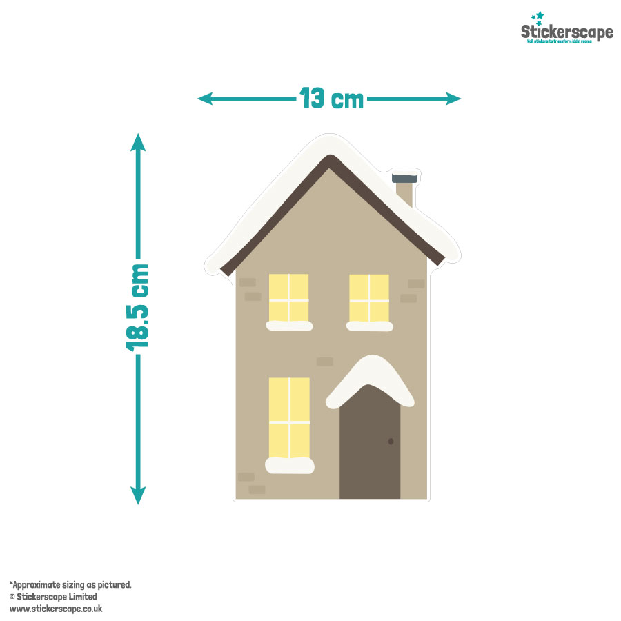 Christmas Holiday Village Window Stickers | Christmas Window Stickers dimensions